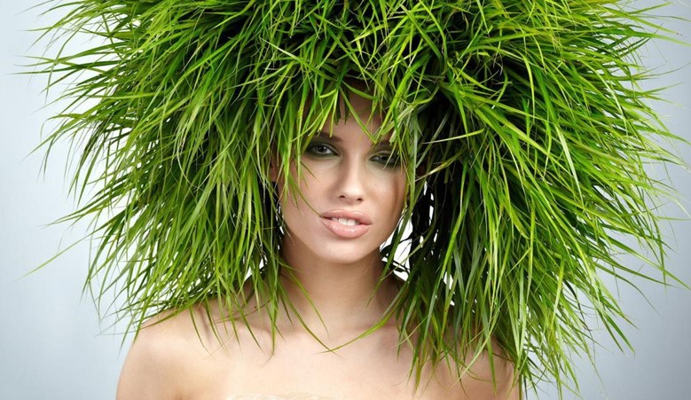 Трава вместо волос