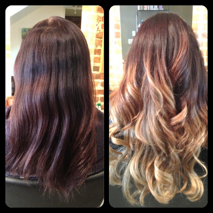 переход между цветами волос