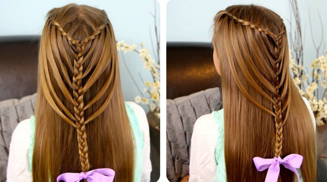 Косички с бантиком