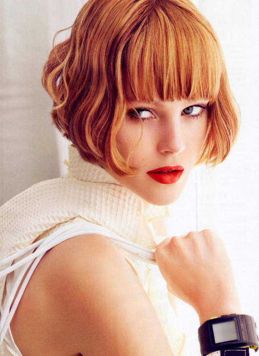 Рыжие короткие волосы