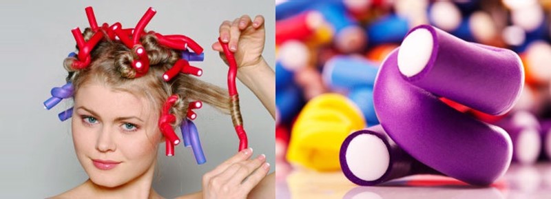 Завивки волос бумерангами