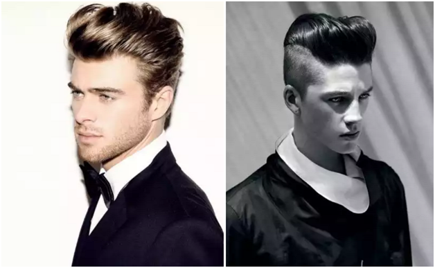 Мокрый эффект прически Помпадур