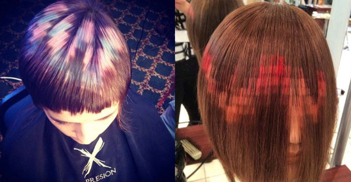 Пиксельное окрашивание волос