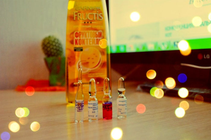 Ампулы для добавления в шампунь