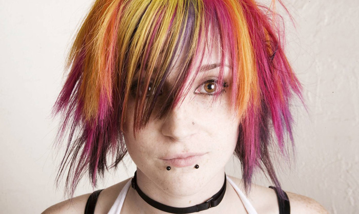 Окрашивание волос гуашью