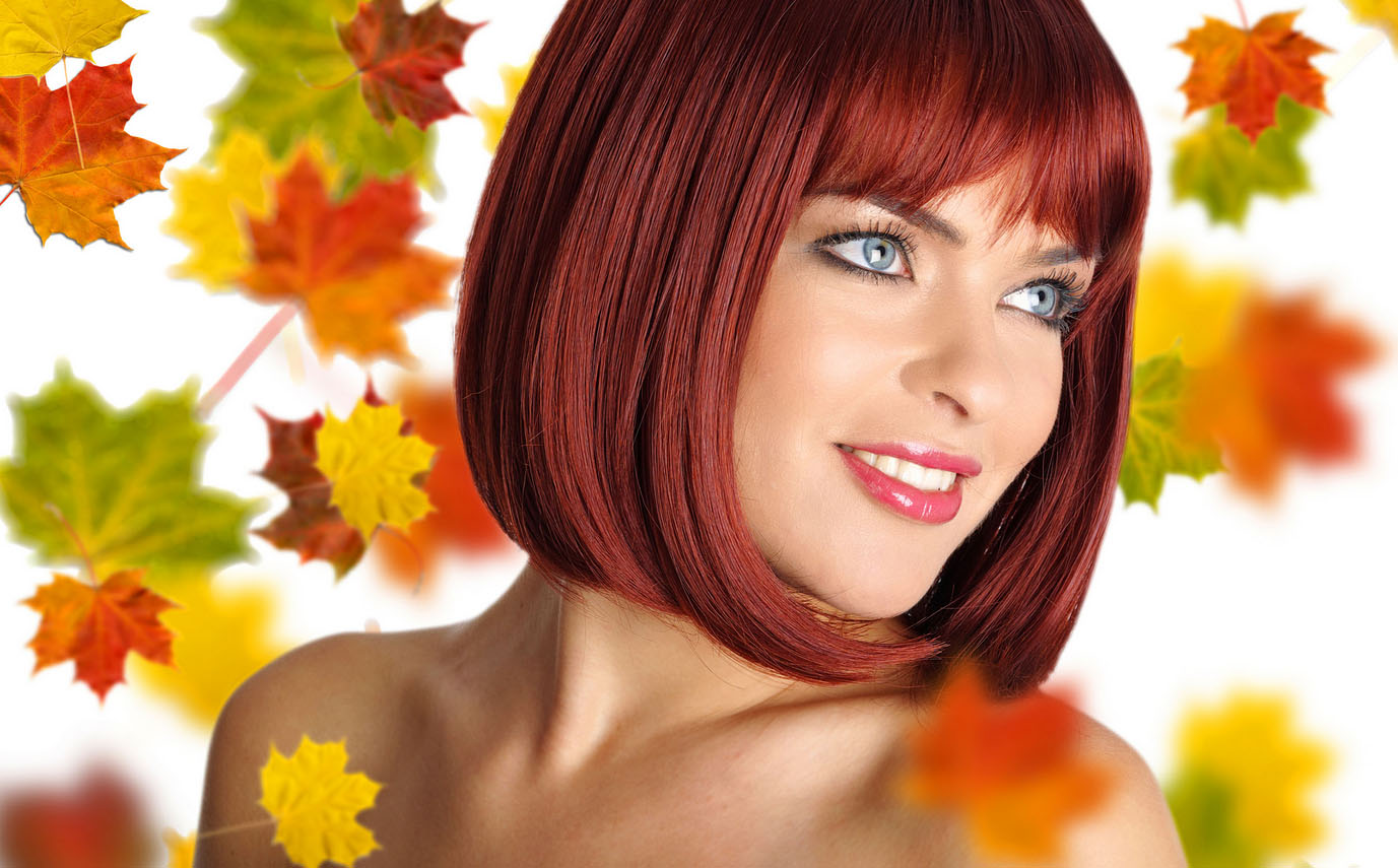 Короткие рыжие волосы