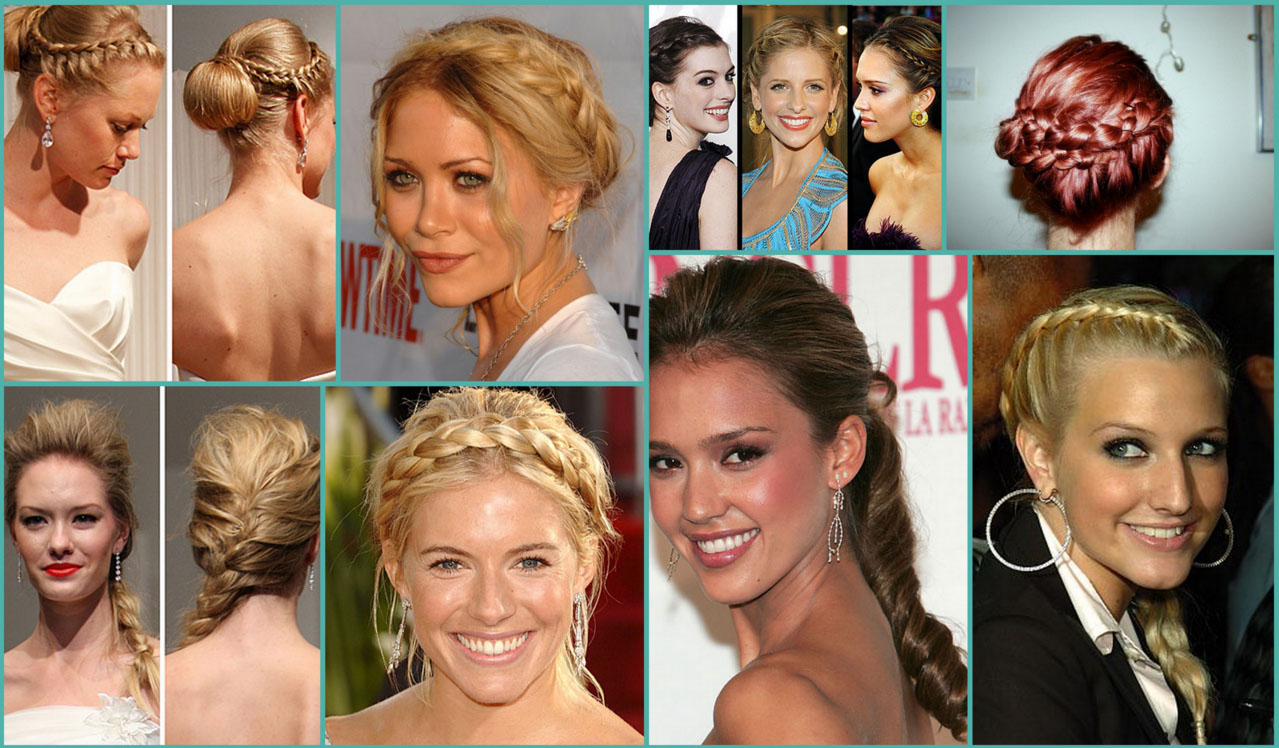 Греческая коса на средние волосы