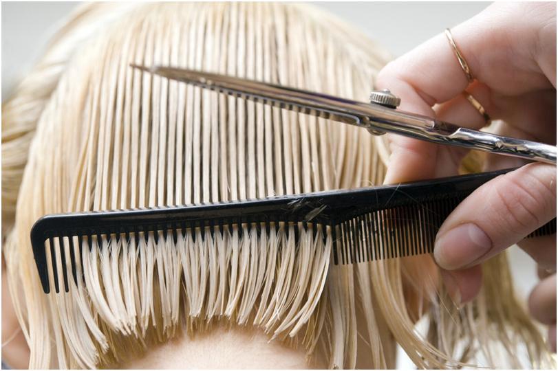 Стрижка на короткие, светлые волосы