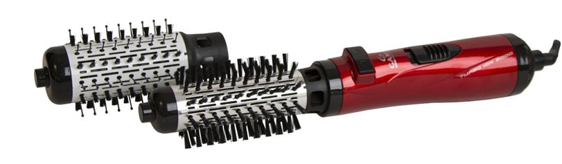 Фен-расческа с насадкой красный