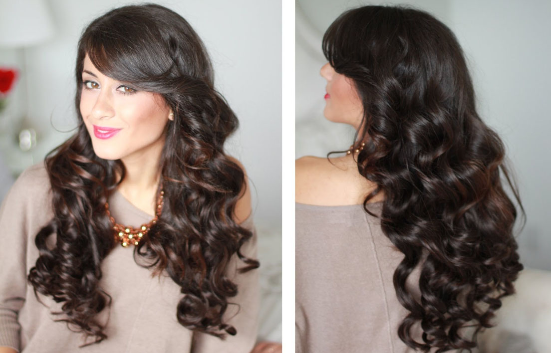 Прическа с крупными волнами