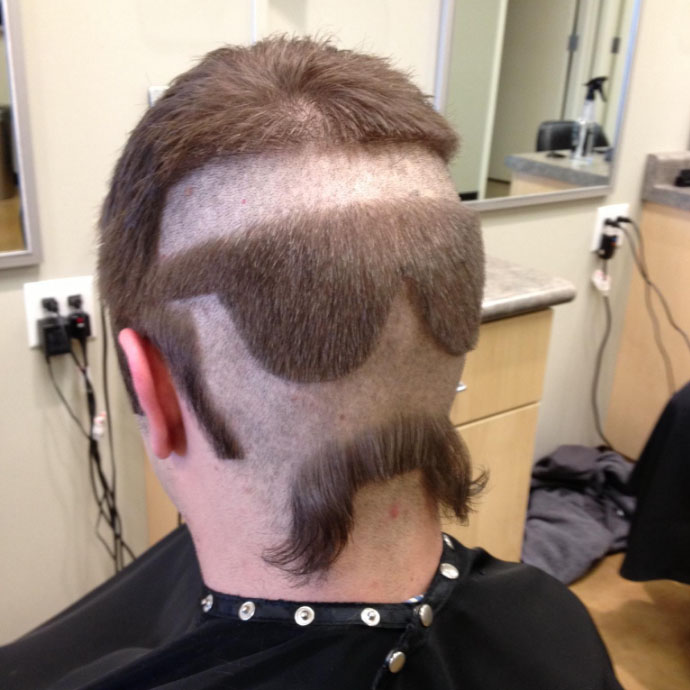 необычная мужская прическа