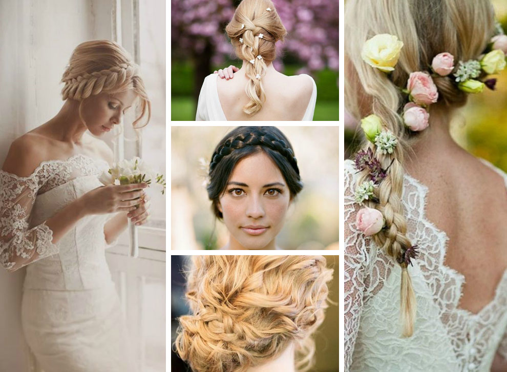 свадебная прическа с плетением