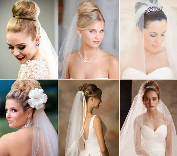 свадебные прически с фатой