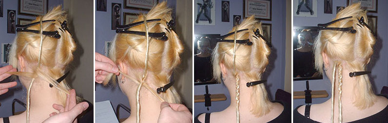 Как закрепить накладную косу на голове