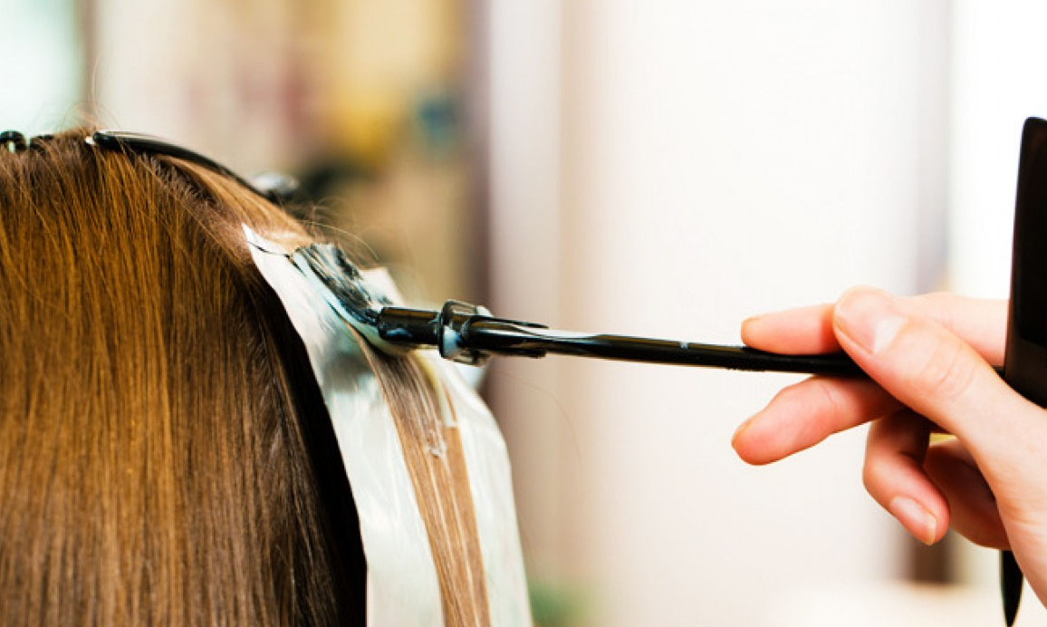 Окрашивание в рыжий цвет с фольгой